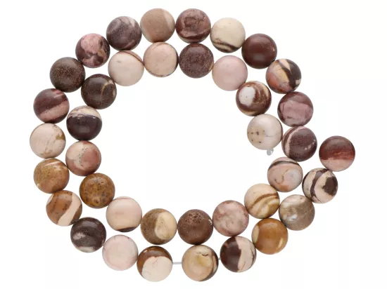 K5Z05 JASPIS ZEBRA BRĄZOWY KULE 10,5 mm