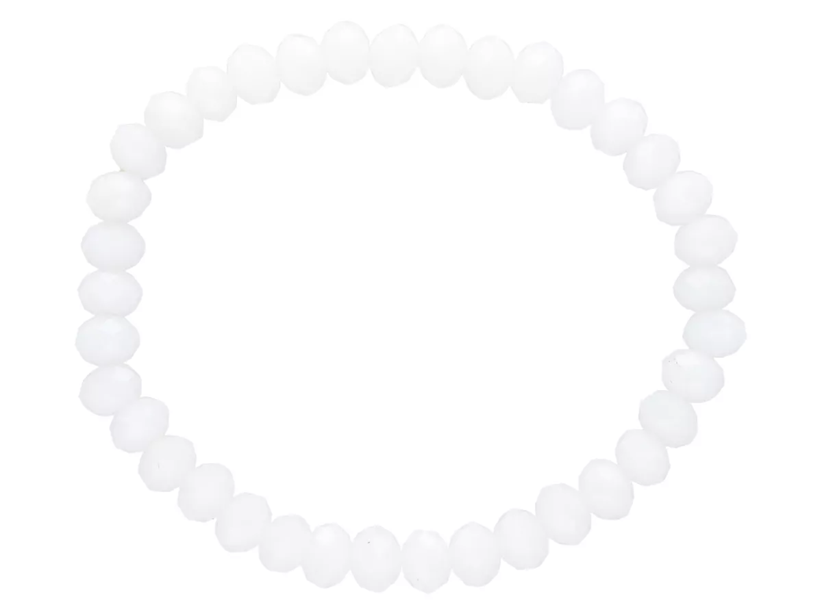 R1P08 BRANSOLETKA KRYSZTAŁKI 6 mm NA GUMCE