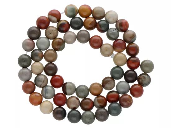 K7A23 JASPIS MORSKI BRĄZOWY KULE 6,5 mm - 1 SZNUR