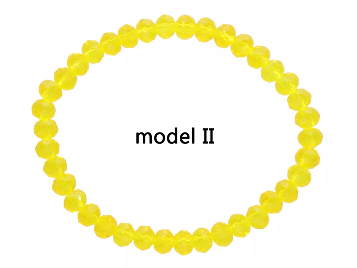 R2A25 BRANSOLETKA KRYSZTAŁKI 6 mm NA GUMCE