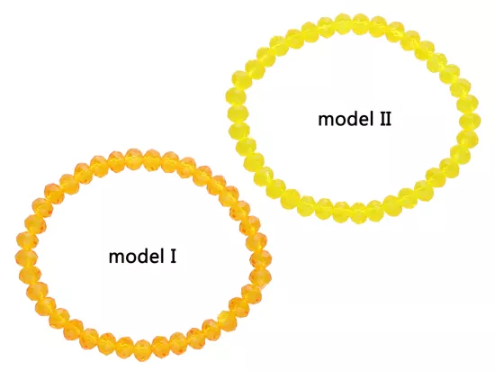 R2A25 BRANSOLETKA KRYSZTAŁKI 6 mm NA GUMCE