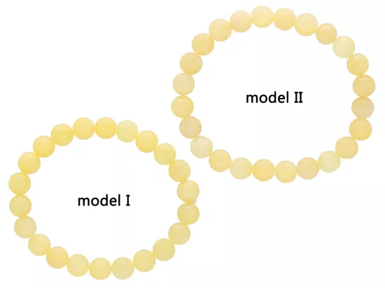B1W15 BRANSOLETKA NEFRYT BURSZTYNOWY KULE 8,5 mm