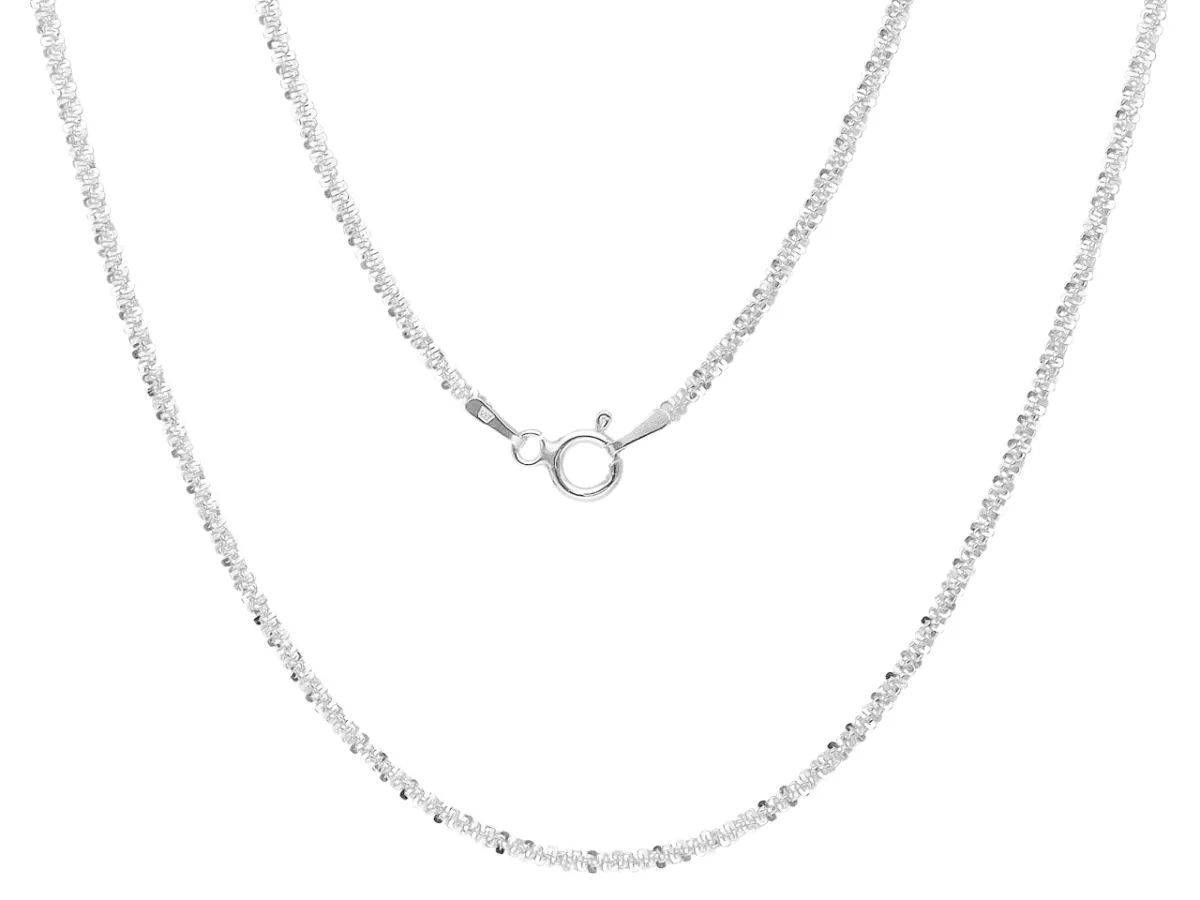 P3K36 ŁAŃCUSZEK MARGHERITA 55 cm SREBRO 925