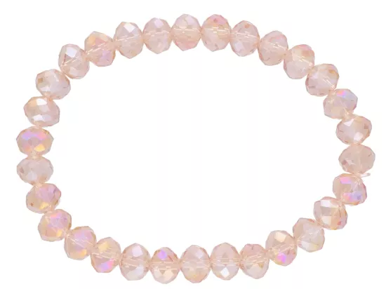 R2T31 BRANSOLETKA KRYSZTAŁKI 8 mm NA GUMCE