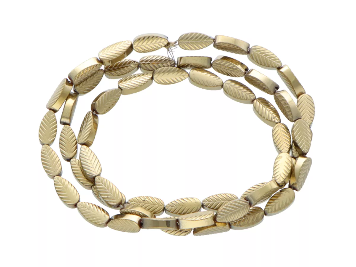 K6T48 HEMATYT LIŚCIE 4/7,5 mm - 1 SZNUR