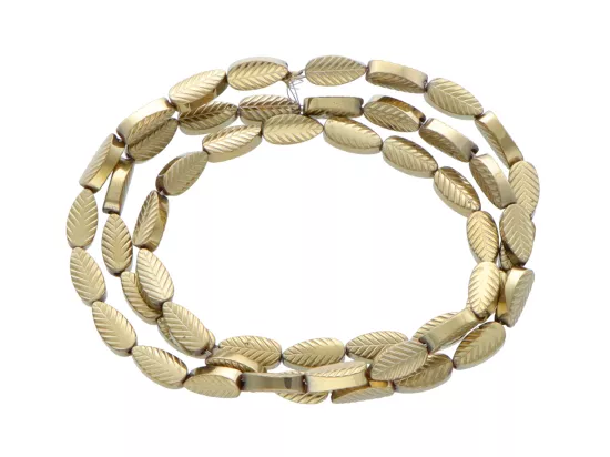 K6T48 HEMATYT LIŚCIE 4/7,5 mm - 1 SZNUR