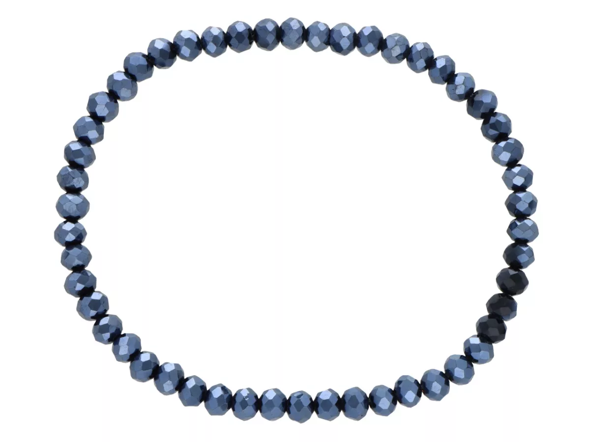 R4C50 BRANSOLETKA KRYSZTAŁKI 4,5 mm NA GUMCE