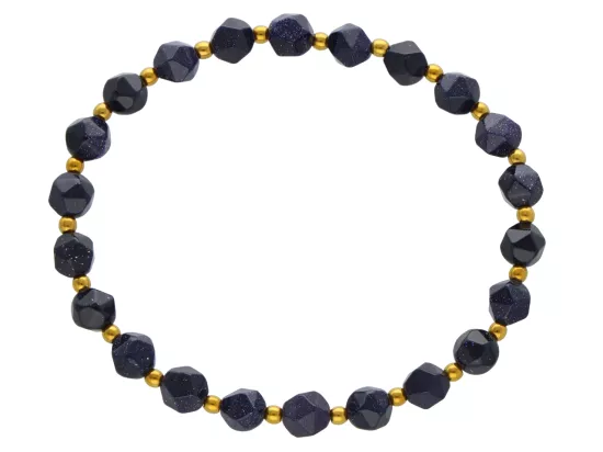 R4M16 BRANSOLETKA NOC KAIRU DIAMENTOWY KULE FASETOWANE 6 mm