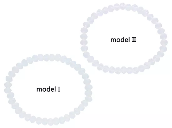 R1P02 BRANSOLETKA KRYSZTAŁKI 6 mm NA GUMCE
