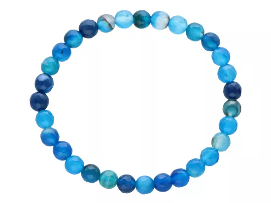 R4H84 BRANSOLETKA AGAT KULE FASETOWANE 6 mm