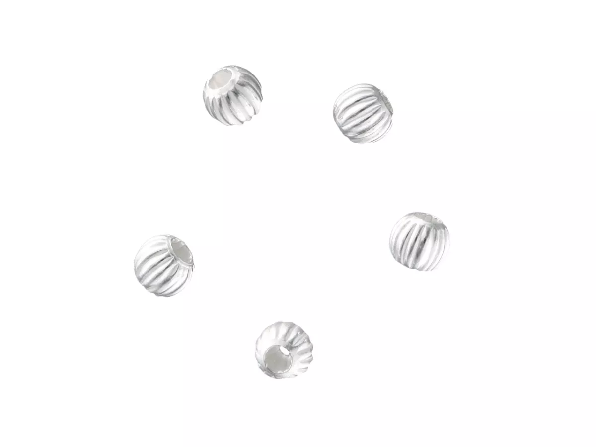 P3F55 KULKI RYFLOWANE 3 mm SREBRO 925 - 5 SZTUK