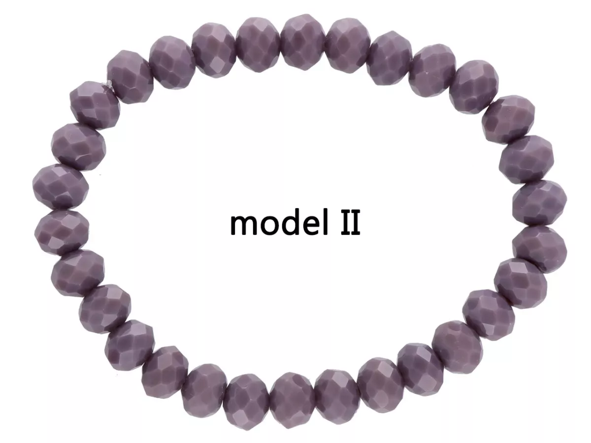 R1P24 BRANSOLETKA KRYSZTAŁKI 8 mm NA GUMCE