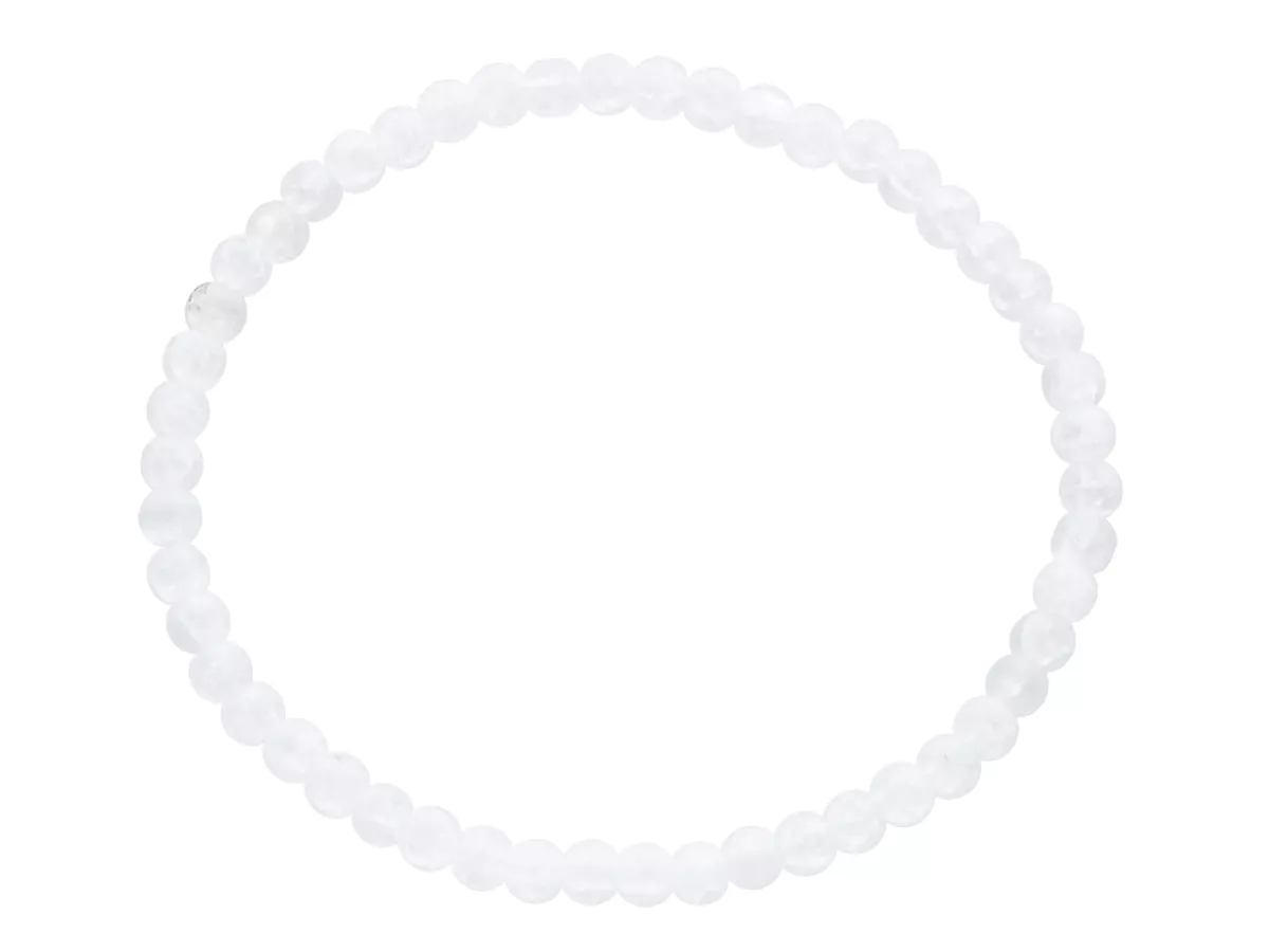 R4J83 BRANSOLETKA KRYSZTAŁ LODOWY MATOWY KULE 4,5 mm