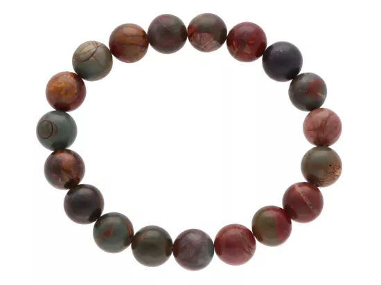 R3G64 BRANSOLETKA OPAL ZIELONY KULE 10,5 mm