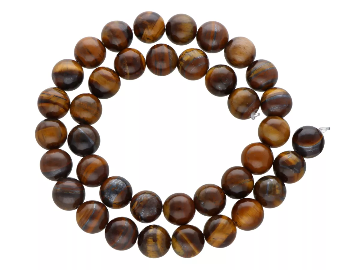 K5Y97 TYGRYSIE OKO LUX KULE 10 mm - 1 SZNUR