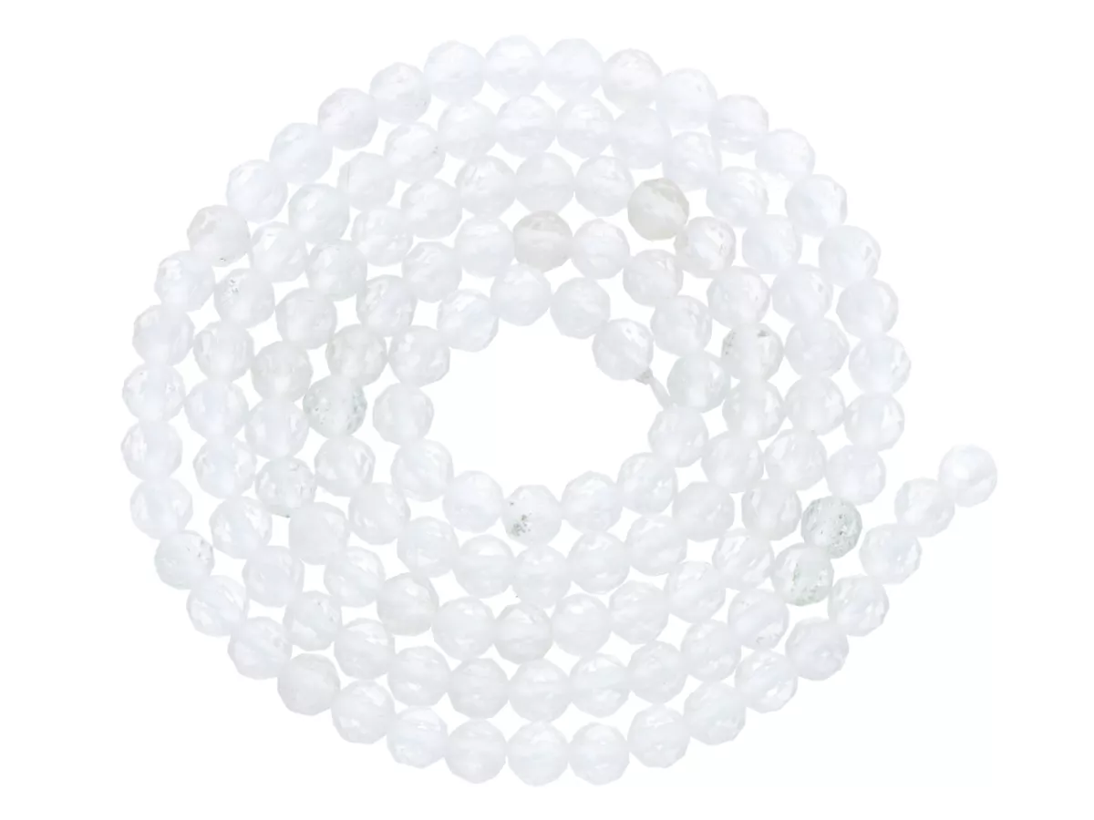 K7H34 KRYSZTAŁ GÓRSKI KULE FASETOWANE 3,5 mm - 1 SZNUR