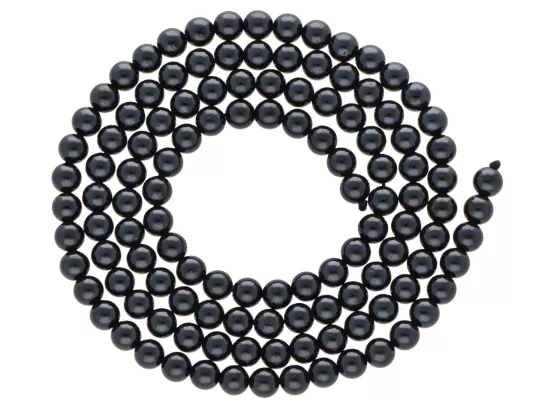 K7O44 TURMALIN CZARNY KULE 3 mm - 1 SZNUR