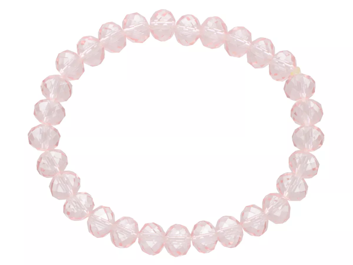 R1D43 BRANSOLETKA KRYSZTAŁKI 8 mm NA GUMCE