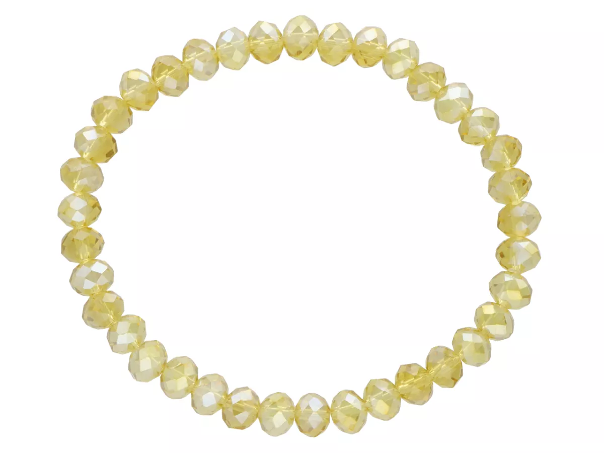 R1S77 BRANSOLETKA KRYSZTAŁKI NA GUMCE 6 mm