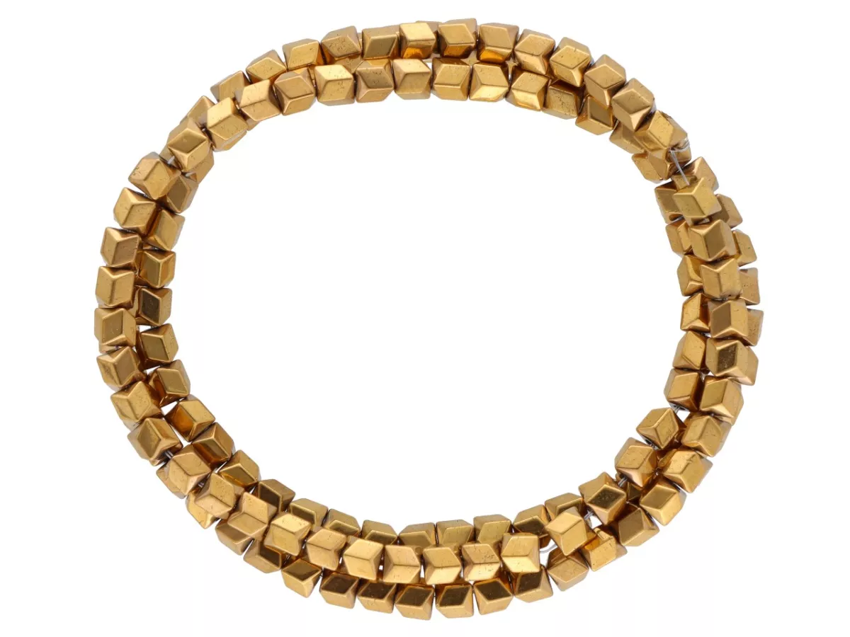 K7O76 HEMATYT MIODOWY ELEMENTY 3/3 mm - 1 SZNUR