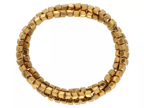 K7O76 HEMATYT MIODOWY ELEMENTY 3/3 mm - 1 SZNUR