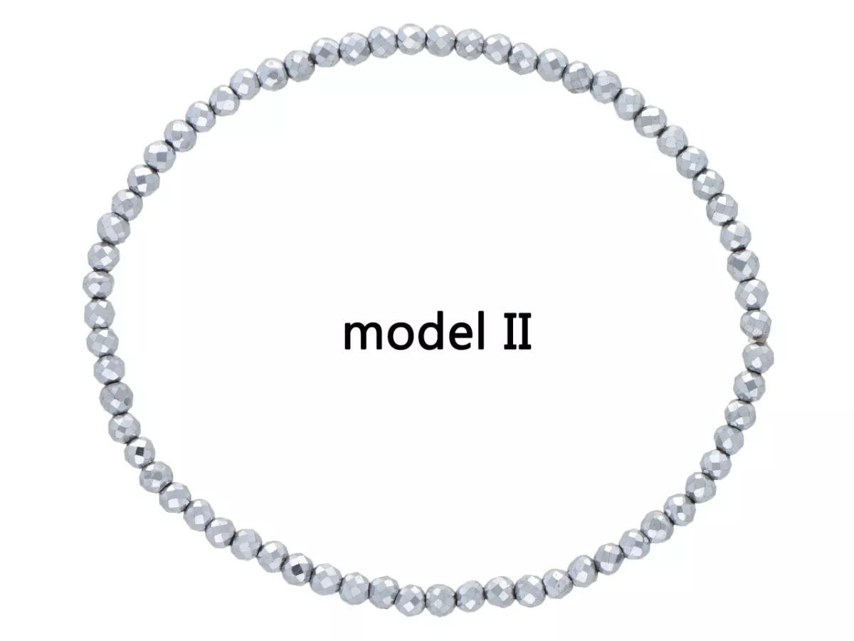 R2N41 BRANSOLETKA HEMATYT KULE FASETOWANE 3 mm