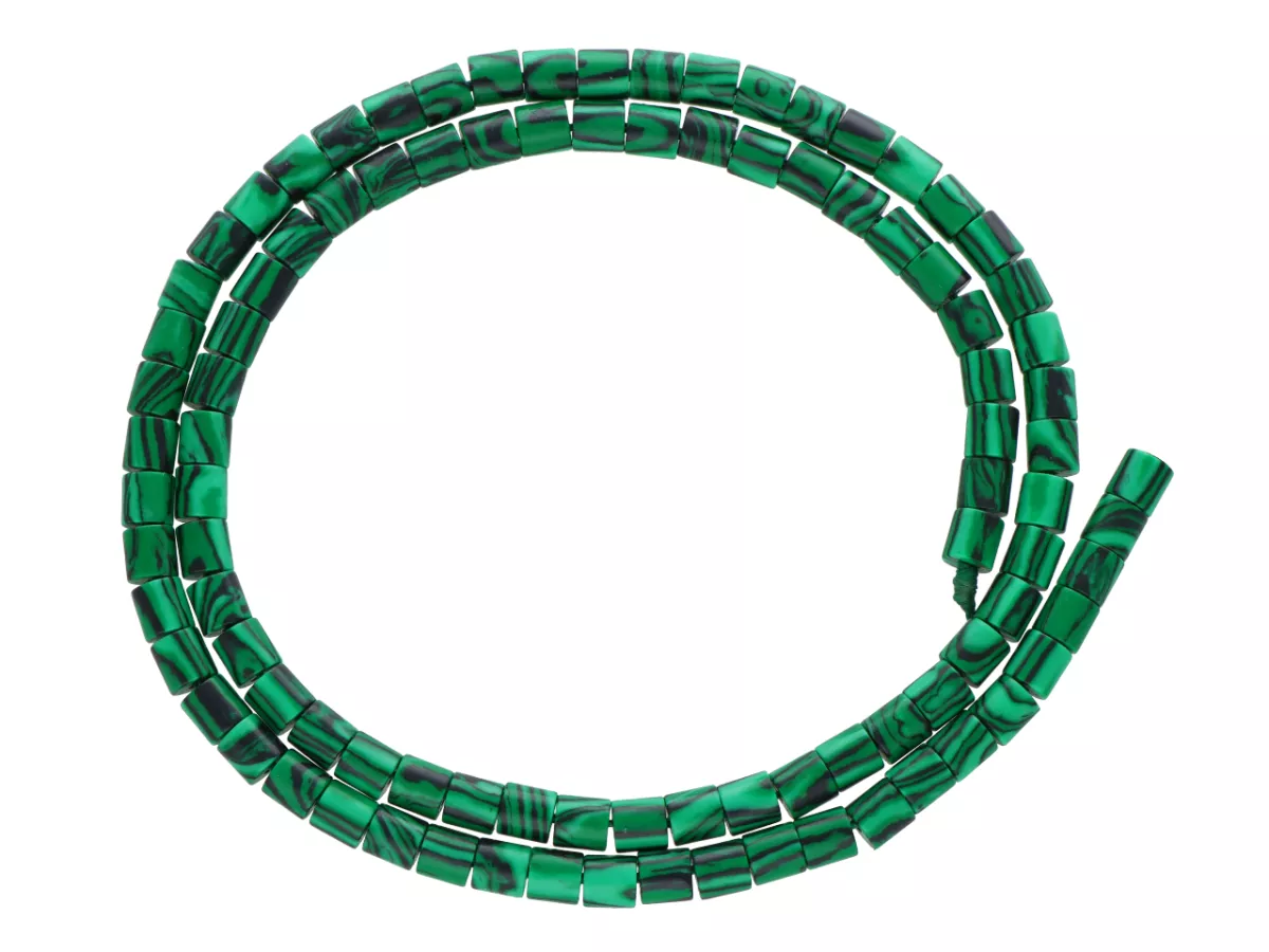 K7L75 MALACHIT WALEC 4 mm - 1 SZNUR