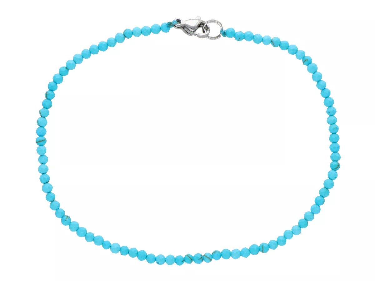 R3B27 BRANSOLETKA TURKUS KULE FASETOWANE 2,5 mm