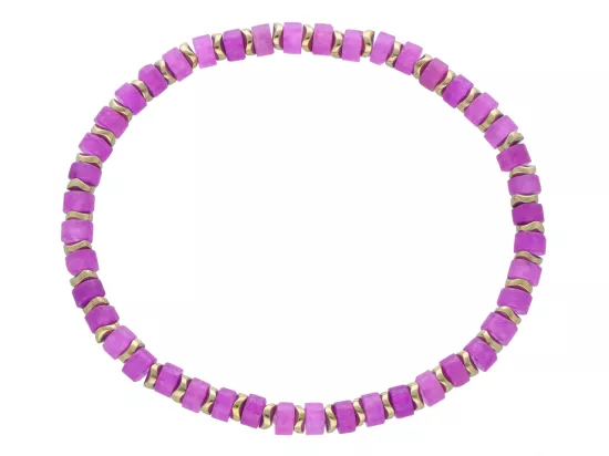 R4U67 BRANSOLETKA JADEIT AMETYSTOWY I HEMATYT