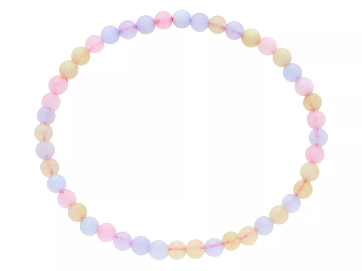 R4L95 BRANSOLETKA JADEIT MORGANITOWY KULE 4,5 mm