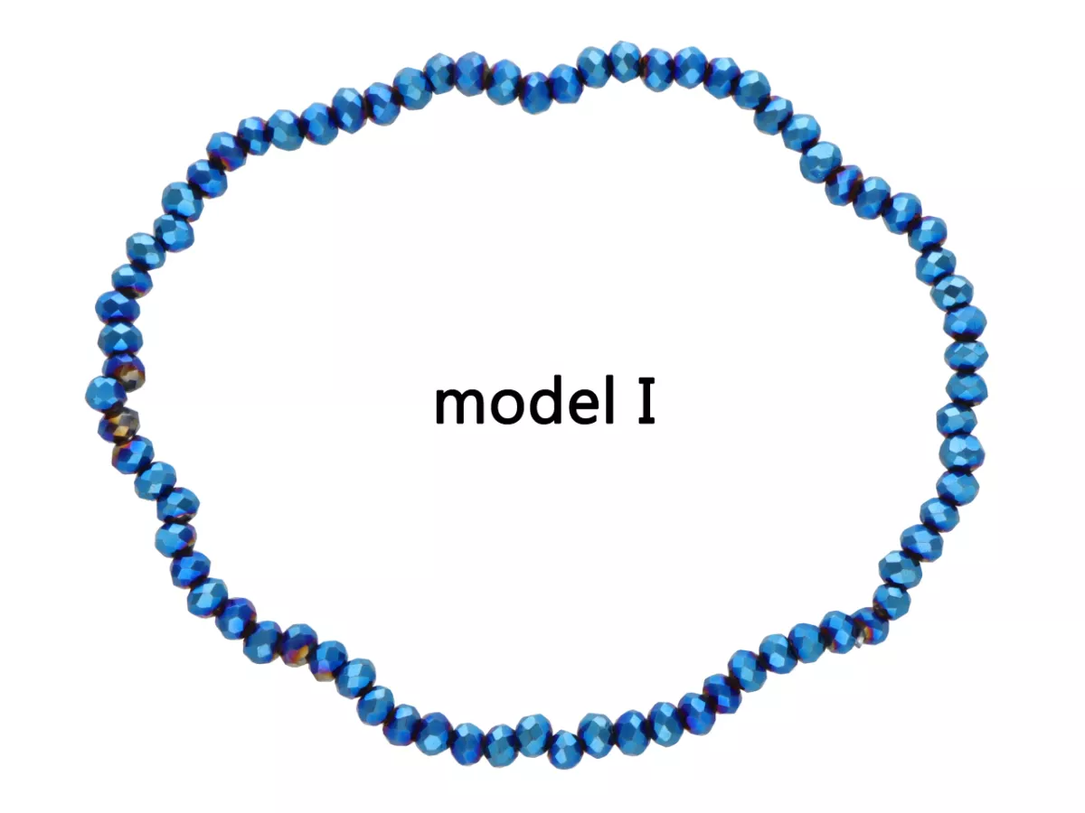 R4C22 BRANSOLETKA KRYSZTAŁKI 3 mm NA GUMCE