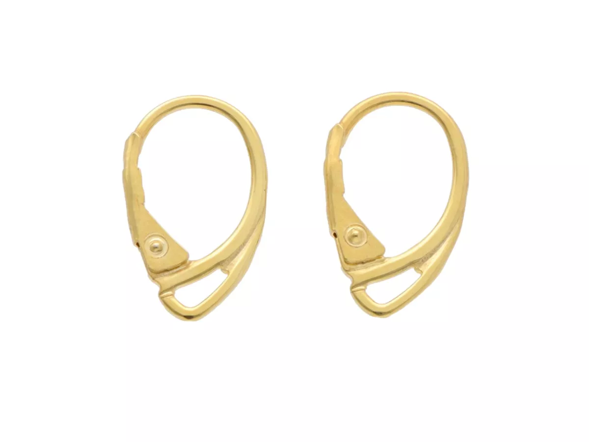 P3L05 BIGLE ANGIELSKIE LEKKIE SREBRO 925 POZŁACANE - 1 PARA