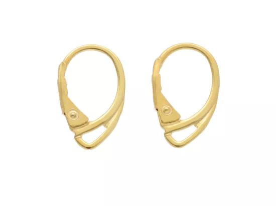 P3L05 BIGLE ANGIELSKIE LEKKIE SREBRO 925 POZŁACANE - 1 PARA