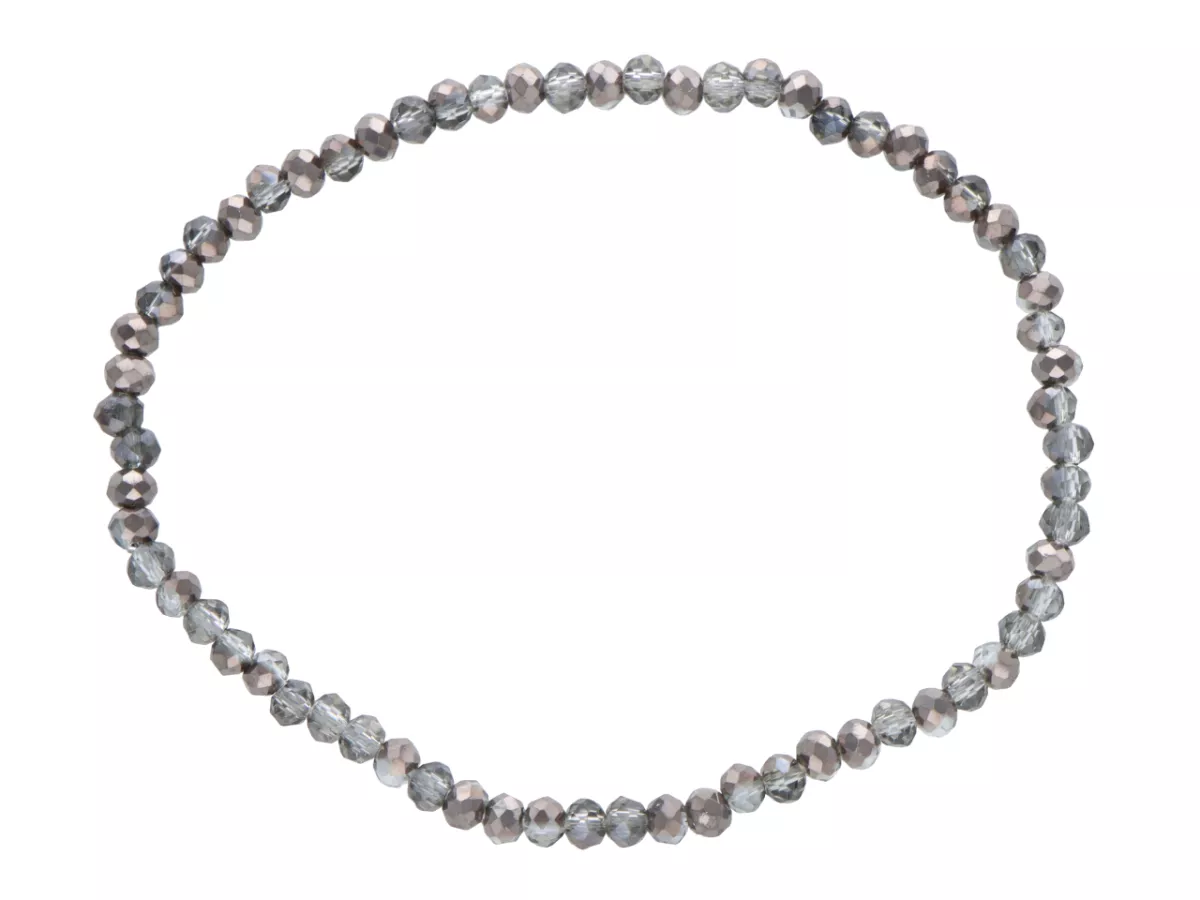 R4C18 BRANSOLETKA KRYSZTAŁKI 3 mm NA GUMCE