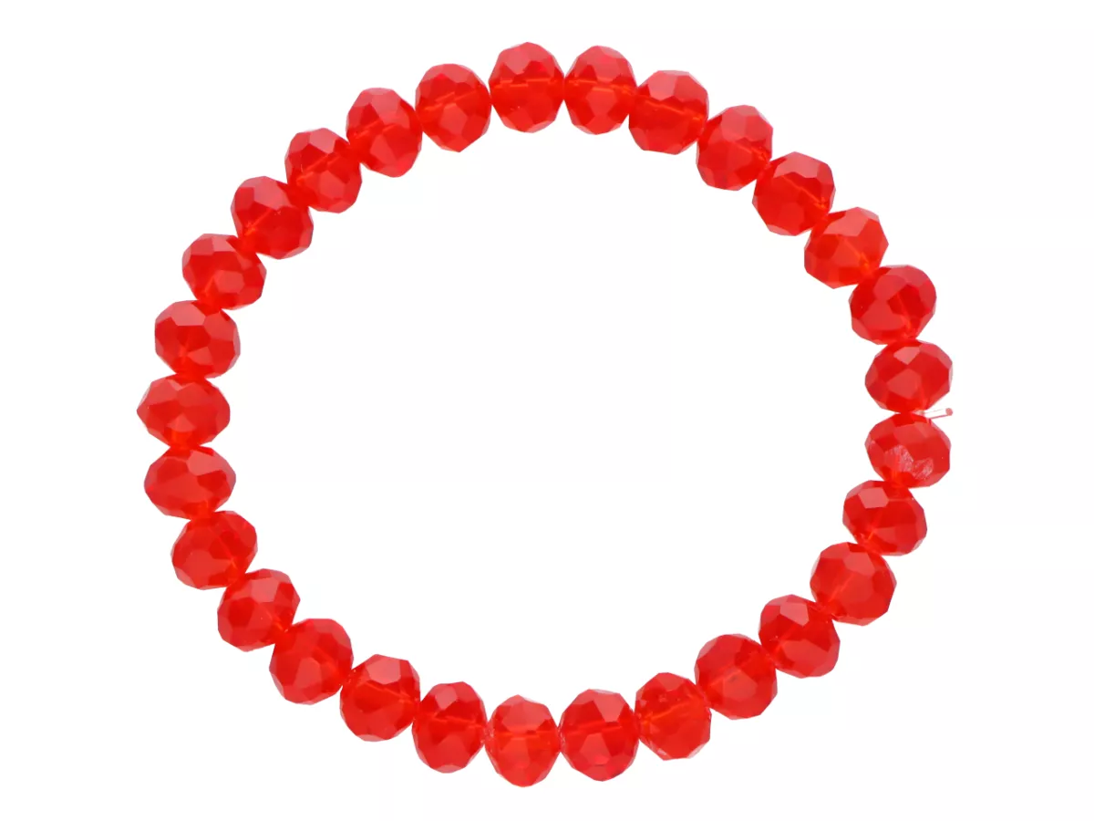 R4G36 BRANSOLETKA KRYSZTAŁKI 8 mm NA GUMCE