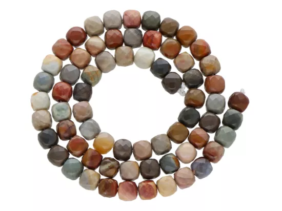 K7B50 JASPIS OCEANICZNY KOSTKI FASETOWANE 5,5/5,5 mm - 1 SZNUR