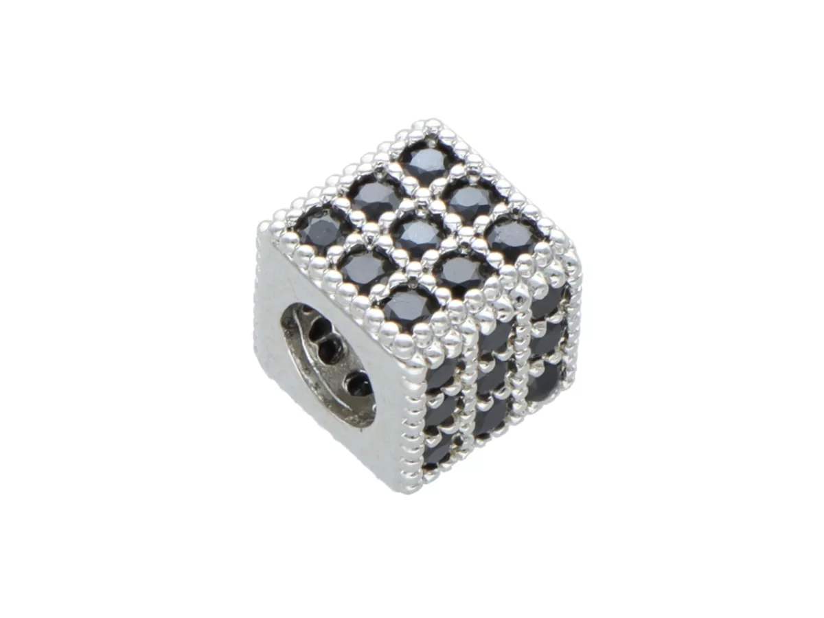 P5L31 PRZEKŁADKA OZDOBNA Z MIEDZI Z CYRKONIAMI - 1 SZTUKA