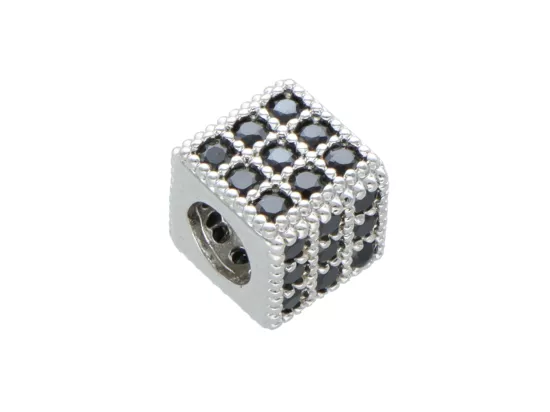 P5L31 PRZEKŁADKA OZDOBNA Z MIEDZI Z CYRKONIAMI - 1 SZTUKA