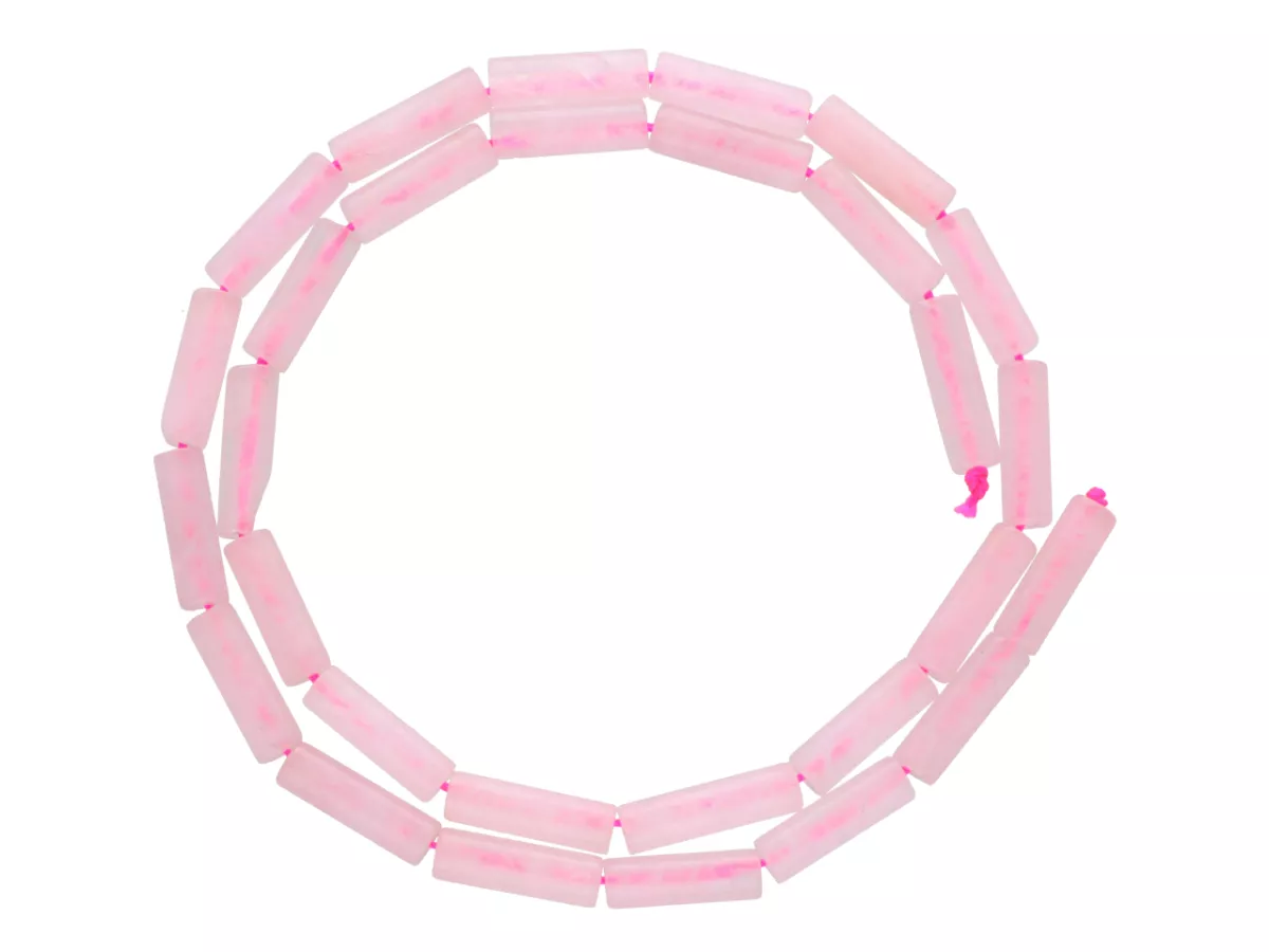 K7L42 KWARC RÓŻOWY WAŁKI 4/13 mm - 1 SZNUR