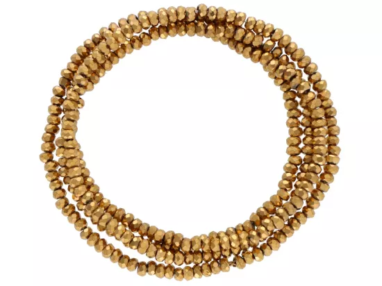 K7P29 HEMATYT MIODOWY OPONKI FASETOWANE 2 mm - 1 SZNUR