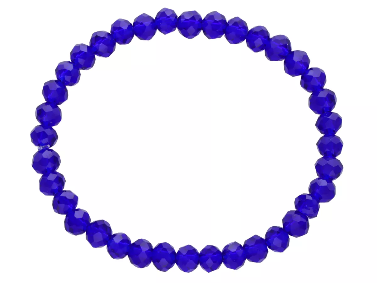 R2B08 BRANSOLETKA KRYSZTAŁKI 6 mm NA GUMCE