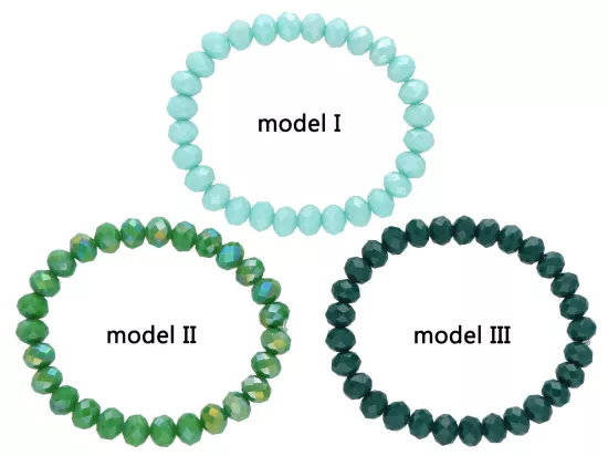 R2T46 BRANSOLETKA KRYSZTAŁKI 8 mm NA GUMCE