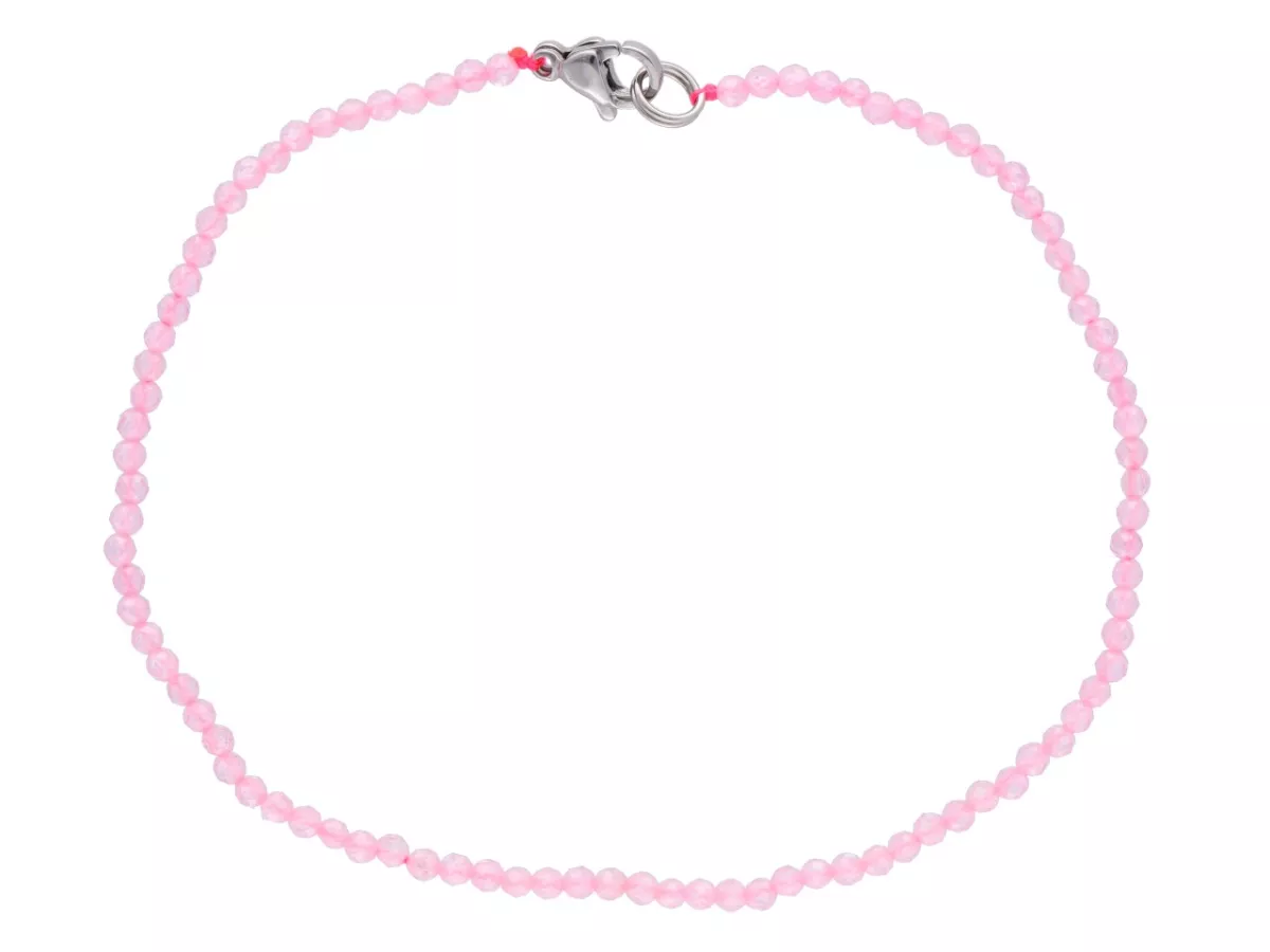 R3G33 BRANSOLETKA CYRKONIA SZKLANA KULE FASETOWANE 2 mm