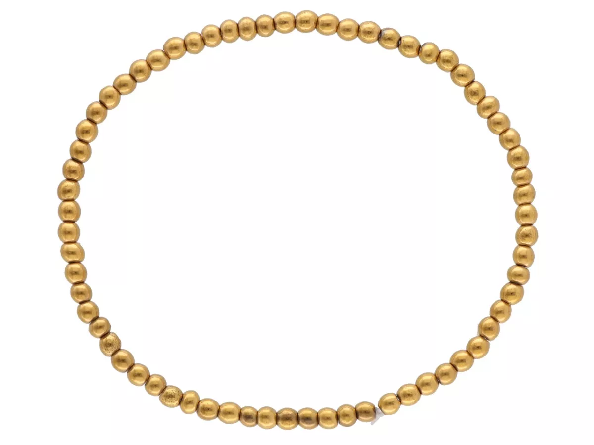 R5C46 BRANSOLETKA HEMATYT MIODOWY KULE 3 mm