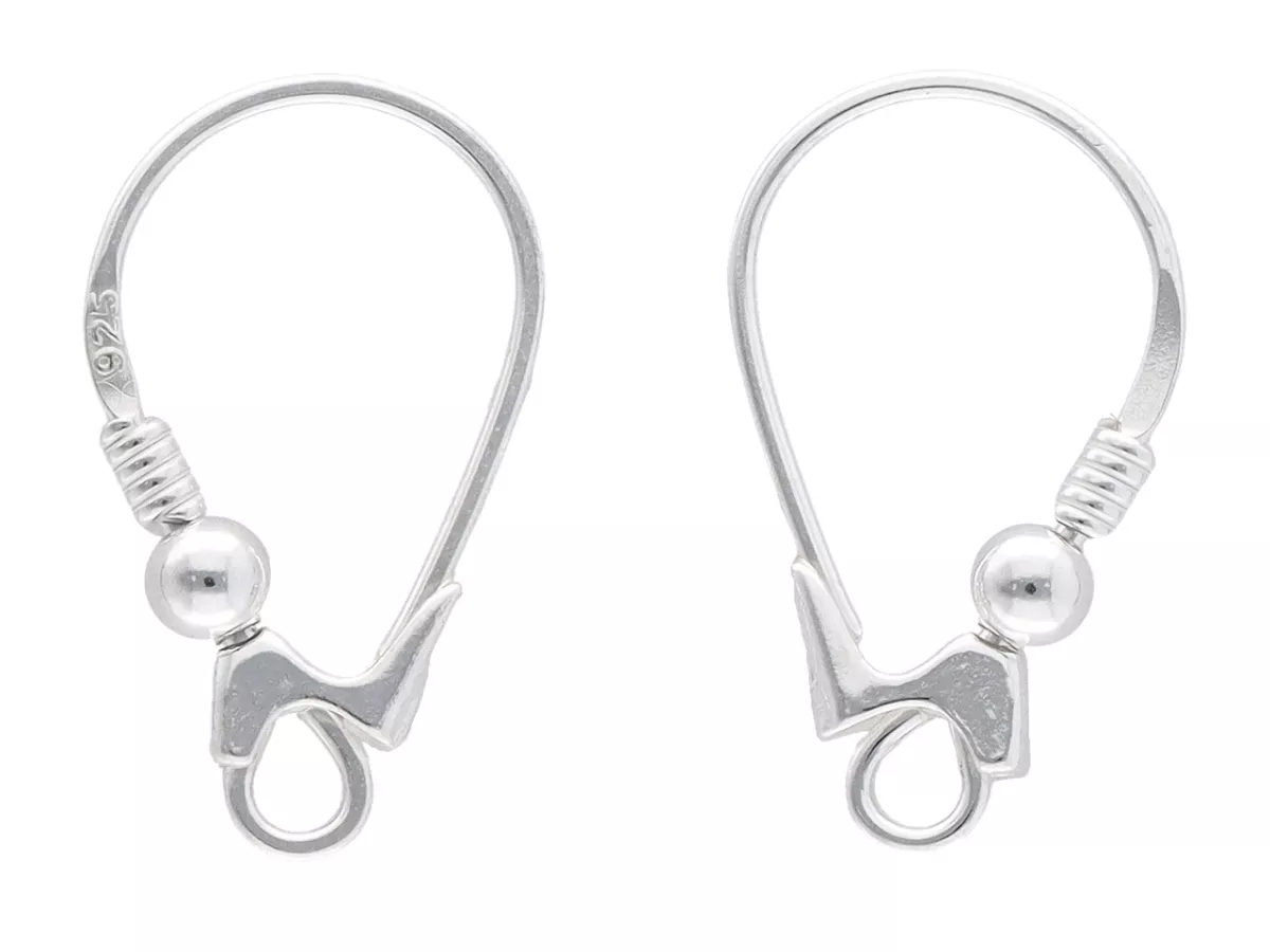 P3K11 BIGLE ZAMKNIĘTE SREBRO 925 - 1 PARA