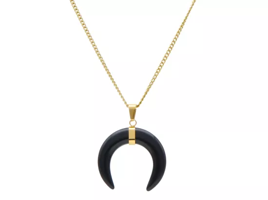 N3I17 NASZYJNIK RÓG OBFITOŚCI ONYKS I STAL CHIRURGICZNA