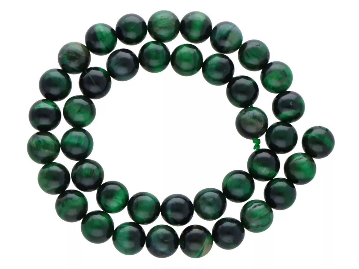 K5W91 TYGRYSIE OKO ZIELONE KULE 11 mm SZNUR