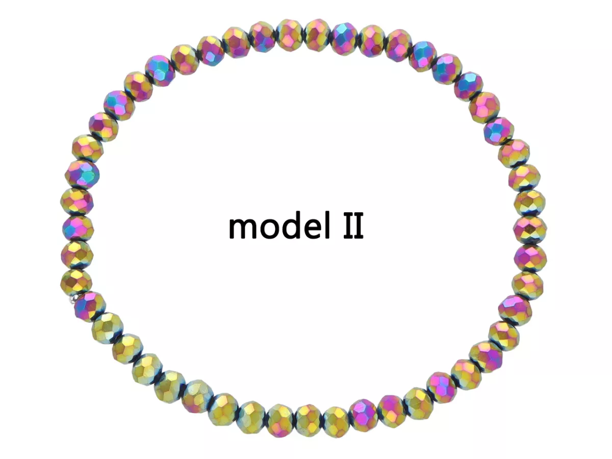 R4B25 BRANSOLETKA KRYSZTAŁKI 4,5 mm NA GUMCE