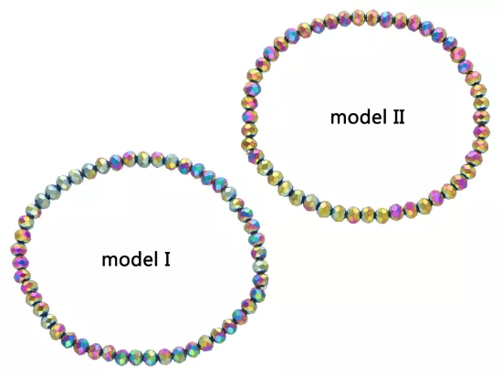 R4B25 BRANSOLETKA KRYSZTAŁKI 4,5 mm NA GUMCE