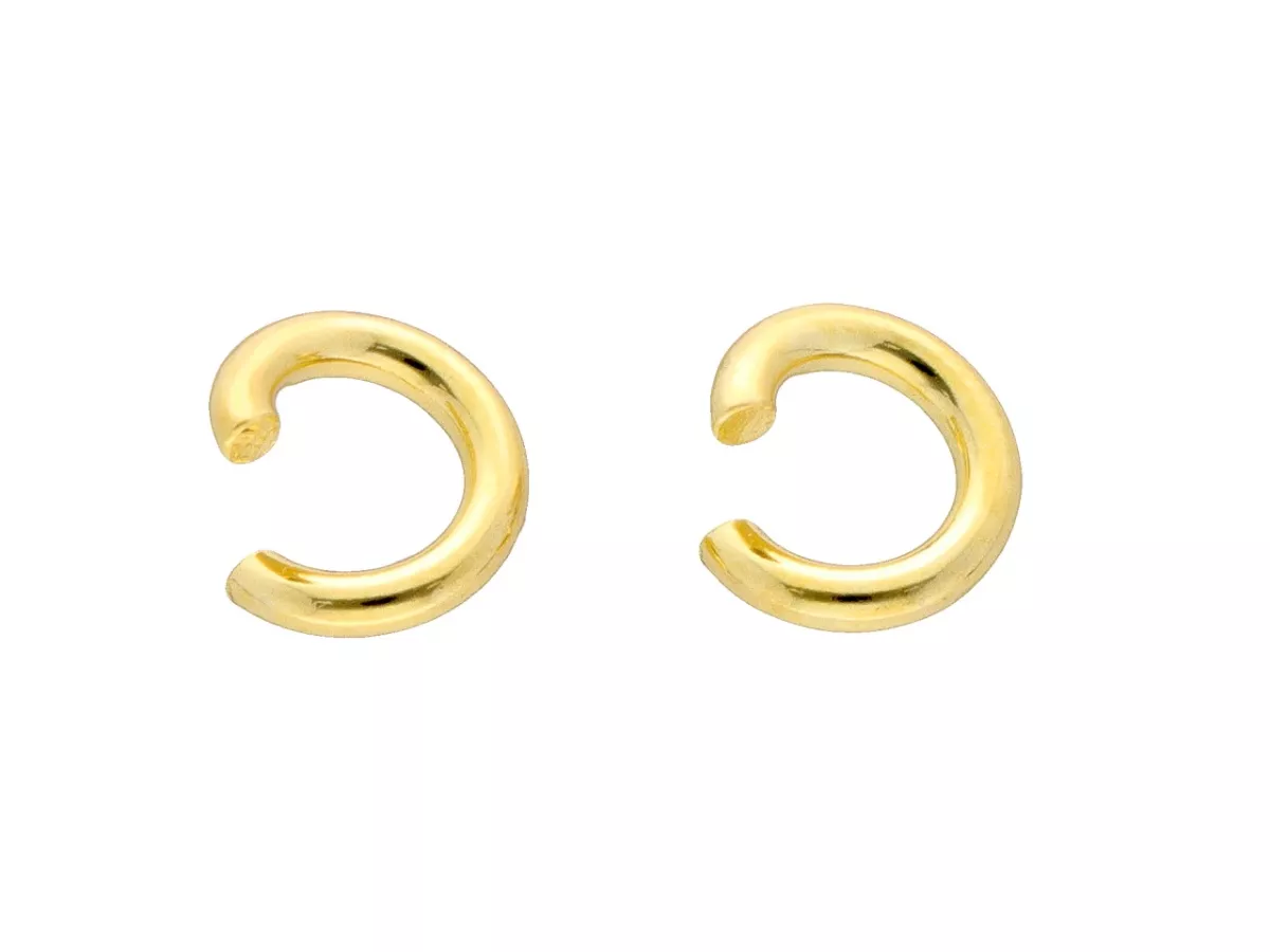 P3H66 KÓŁKA OGNIWKA 6,2 mm SREBRO 925 POZŁACANE - 2 SZTUKI